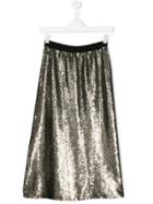 Pinko Kids Sequin Embellished Mini Skirt - Gold