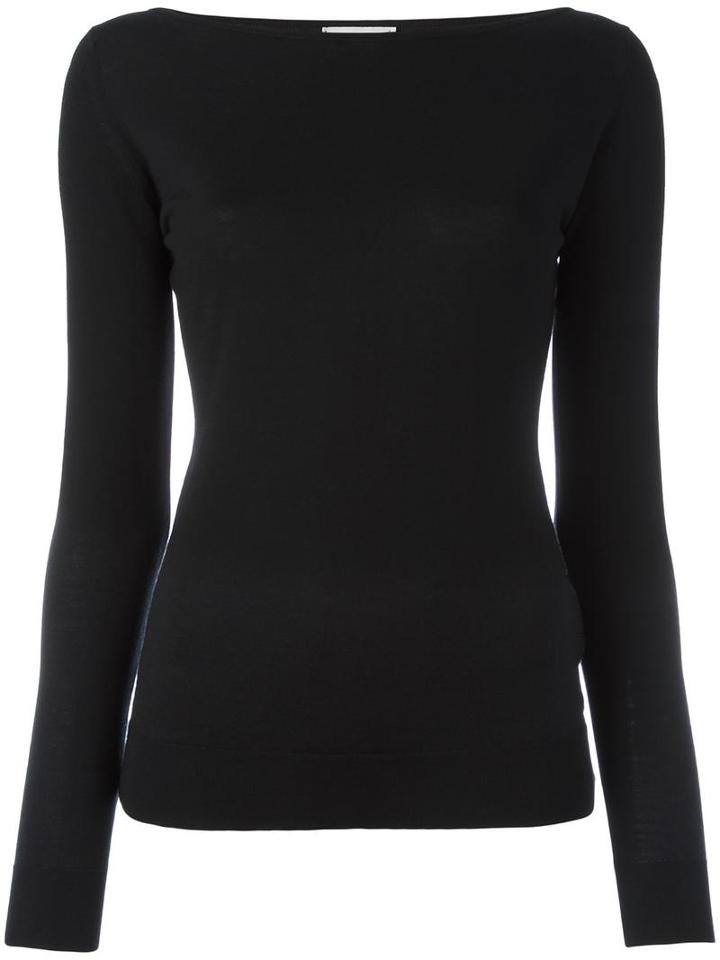 John Smedley 'susan' Jumper, Women's, Size: Xl, Black, Merino/virgin Wool