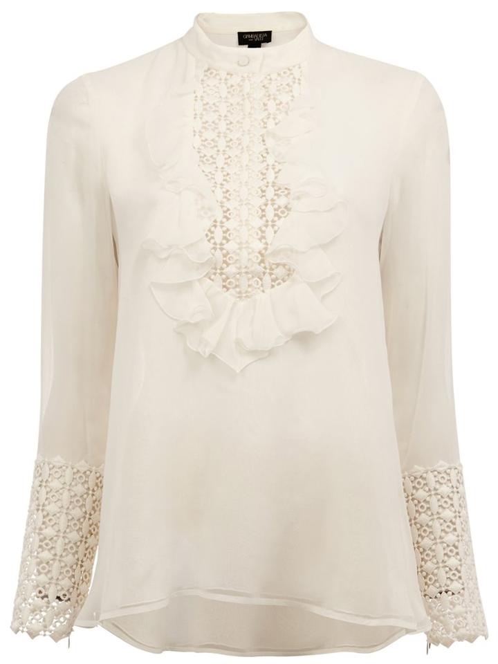 Giambattista Valli Ruffle Bib Blouse