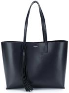 Saint Laurent Perforated Shopper Tote - Blue