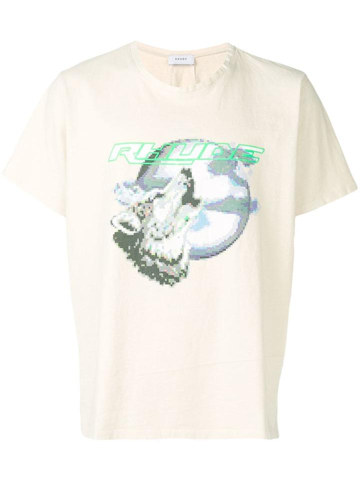 Rhude Rhude - Man - Logo Tee - Nude & Neutrals