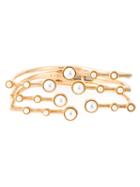 Eshvi Astro Cuff, Women's, Metallic, Gold Plated Brass/pvc