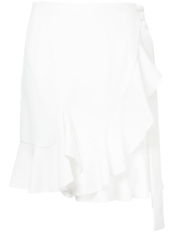Goen.j Ruffle-trimmed Wrap Skirt - White