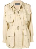 Alberta Ferretti Belted Cargo Jacket - Neutrals