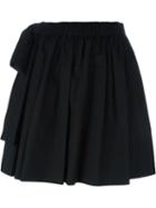 Msgm Bow Detail Mini Skirt, Women's, Size: 44, Black, Cotton/polyurethane/spandex/elastane