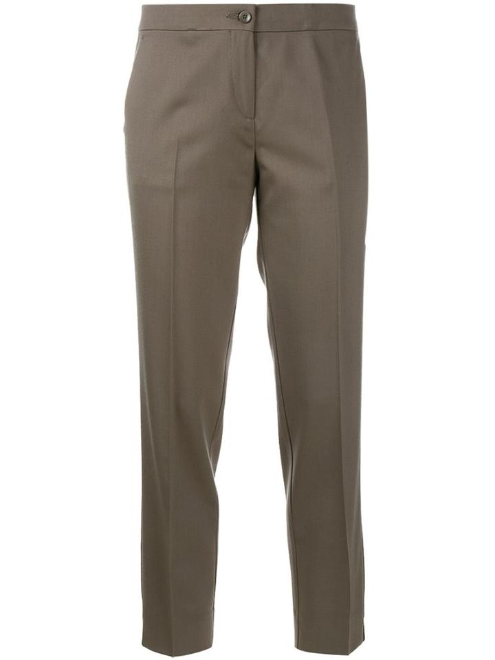 Etro Cropped Tailored Trousers, Women's, Size: 44, Grey, Spandex/elastane/wool