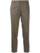 Etro Cropped Tailored Trousers, Women's, Size: 44, Grey, Spandex/elastane/wool