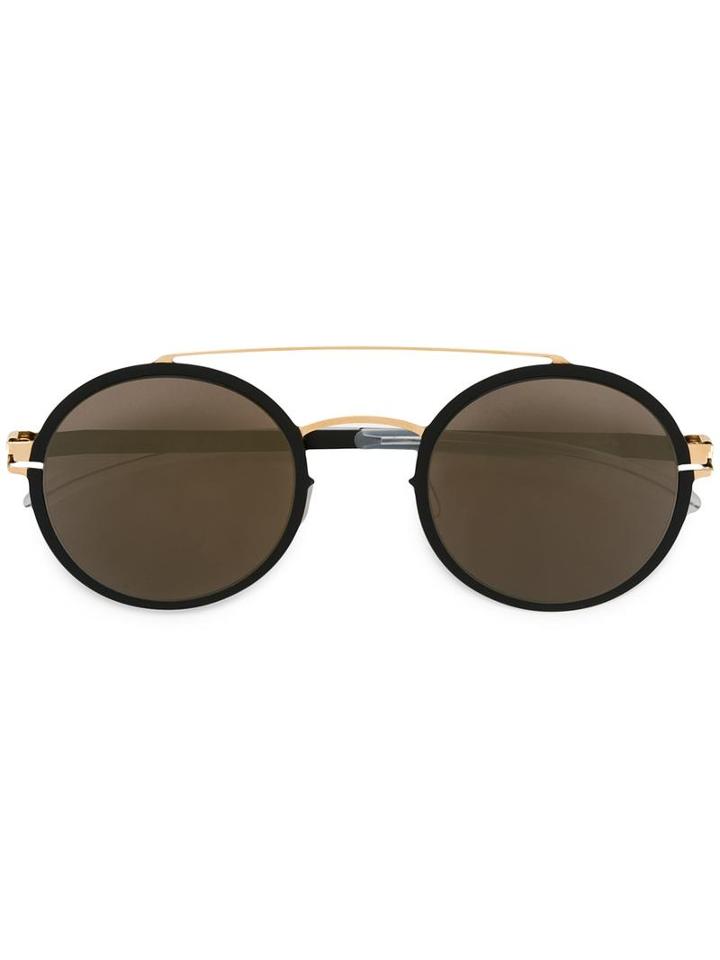 Mykita - 'lupita' Sunglasses - Unisex - Stainless Steel - One Size, Black, Stainless Steel