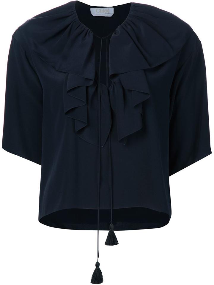 Chloé Half Sleeve Ruffle Top