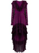 Just Cavalli Tiered Ruffle Dress - Purple