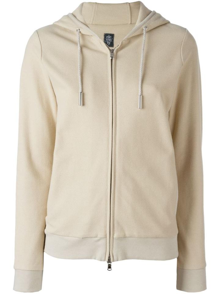 Eleventy Zipped Up Hoodie, Women's, Size: S, Brown, Cotton