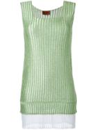 Missoni Knitted Mini Dress, Women's, Size: 42, Green, Polyester/cupro