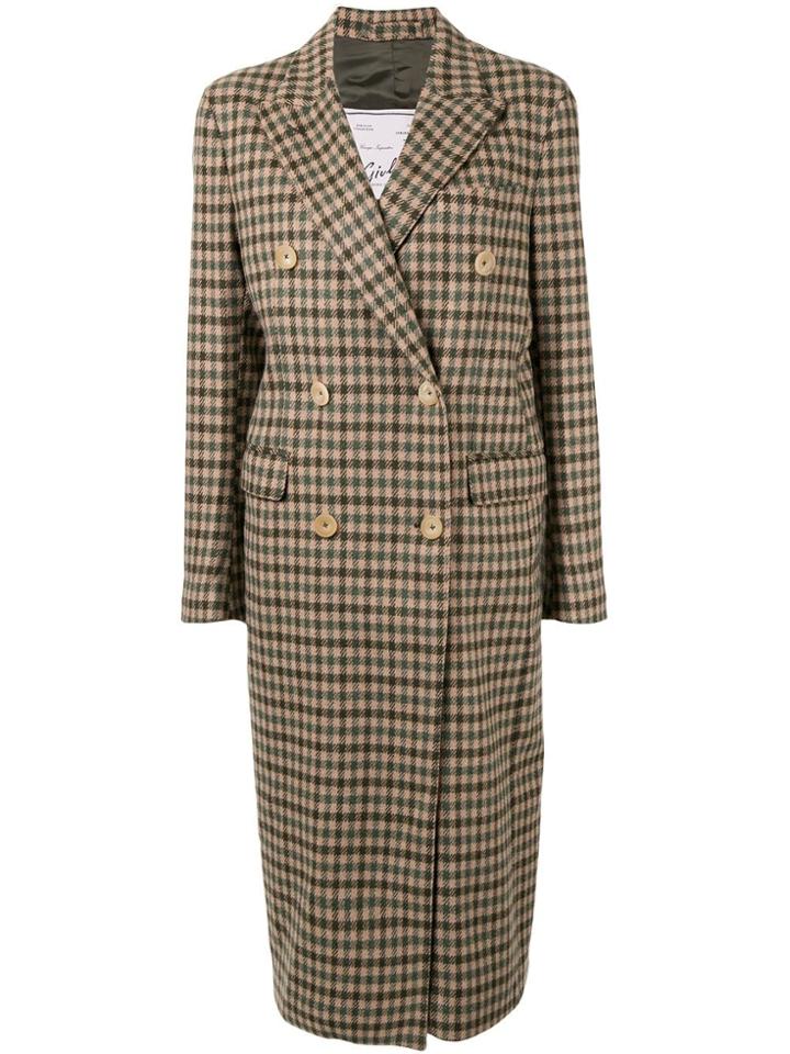Giuliva Heritage Collection The Cindy Check-print Coat - Green