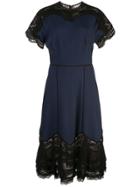 Jonathan Simkhai Lace Panel Midi Dress - Blue