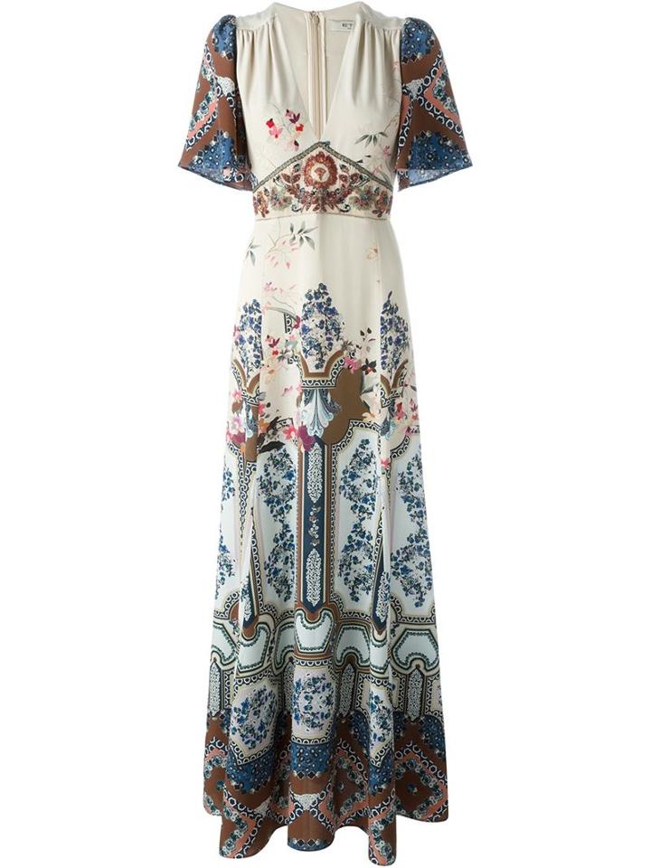 Etro Flared Floral Print Dress