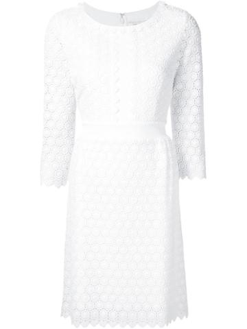 Diane Von Furstenberg Nolly Dress, Women's, Size: 8, White, Nylon/cotton