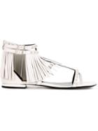 Saint Laurent Nu Pieds Sandals, Women's, Size: 40, White, Leather