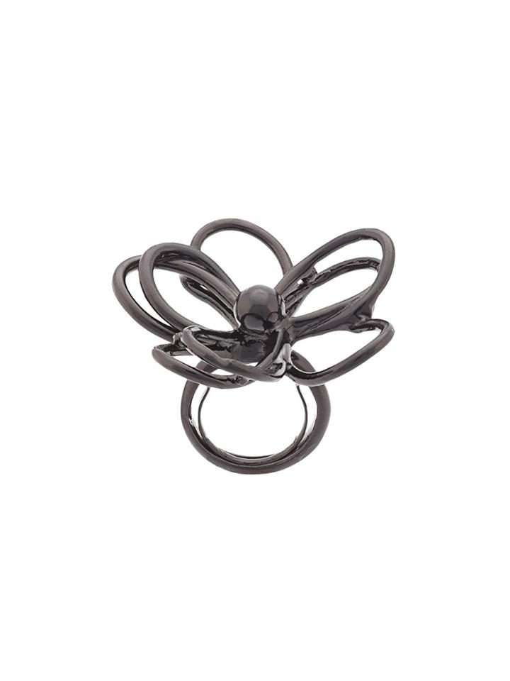 Oscar De La Renta Botanical Scribble Ring - Black