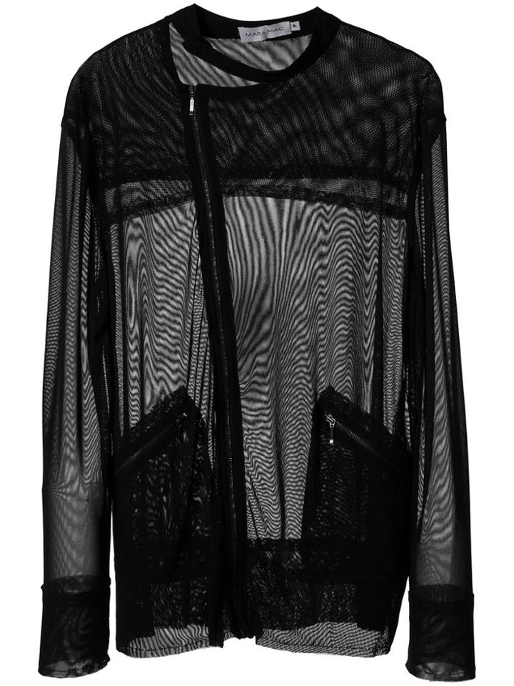 Mara Mac Sheer Jacket - Black