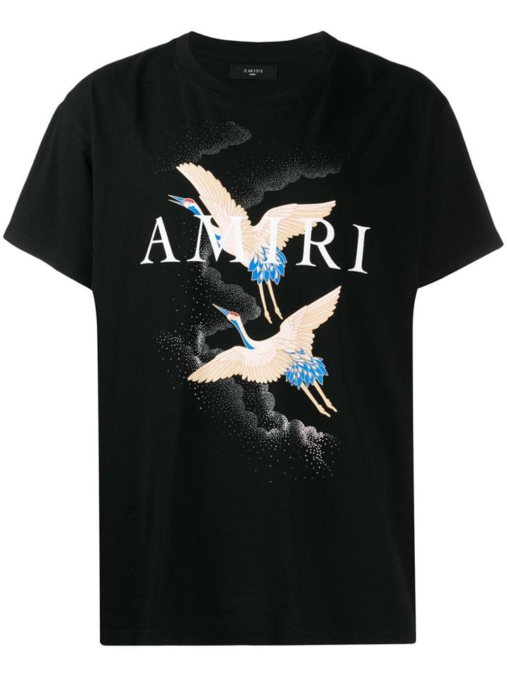 Amiri Crane Print T-shirt - Black