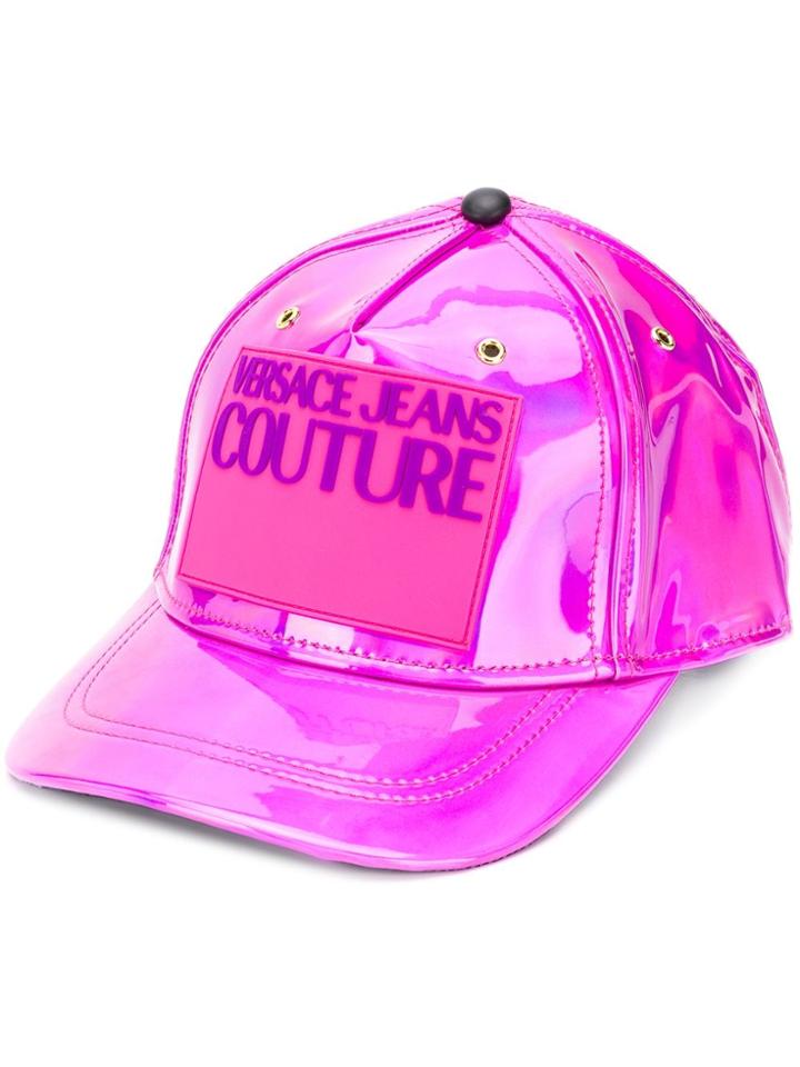 Versace Jeans Couture Logo Patch Baseball Cap - Pink