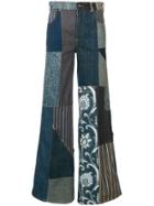 Etro Flared Patchwork Jeans - Blue