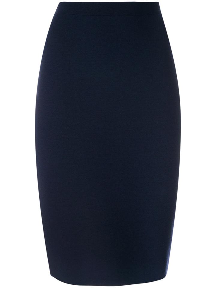 D.exterior Knitted Pencil Skirt - Brown
