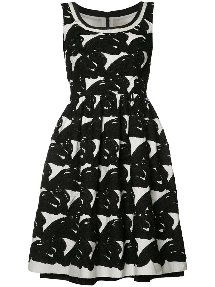 Carolina Herrera Sleeveless Jacquard Dress, Women's, Size: 10, Black, Silk/cotton