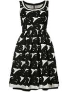 Carolina Herrera Sleeveless Jacquard Dress, Women's, Size: 10, Black, Silk/cotton