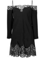 Givenchy Cold Shoulder Lace Dress, Women's, Size: 36, Black, Cotton/polyamide/silk
