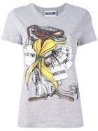 Moschino Rat-a-porter T-shirt, Women's, Size: Large, Grey, Cotton