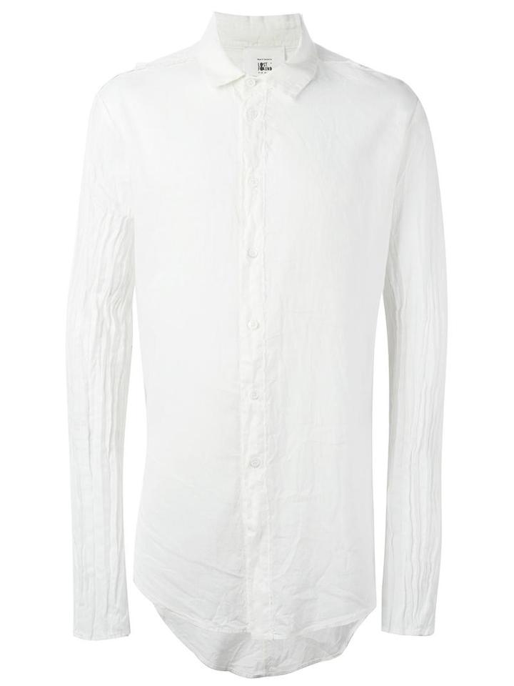 Lost & Found Rooms Long Sleeve Shirt, Men's, Size: Large, White, Cotton/linen/flax