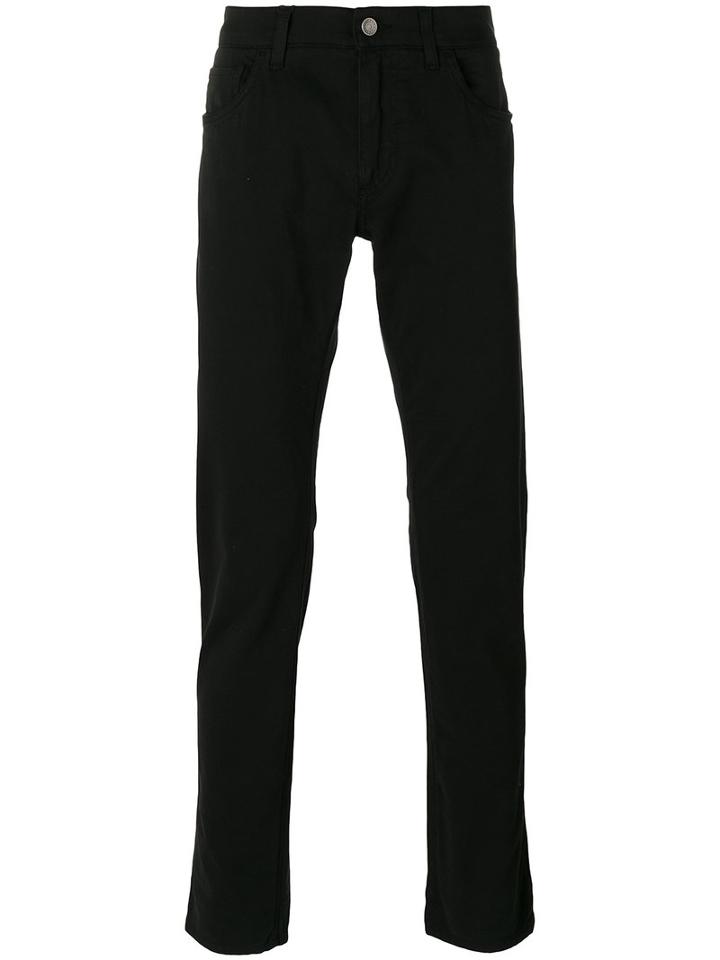 Dolce & Gabbana - Slim Fit Trousers - Men - Cotton/spandex/elastane - 44, Black, Cotton/spandex/elastane