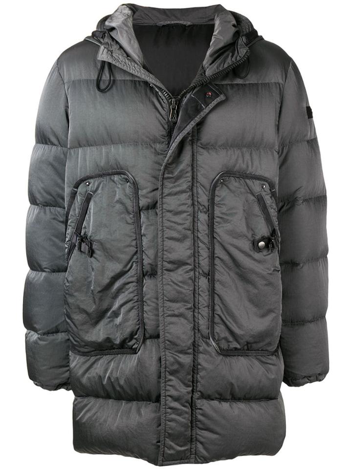 Peuterey Midi Padded Coat - Grey