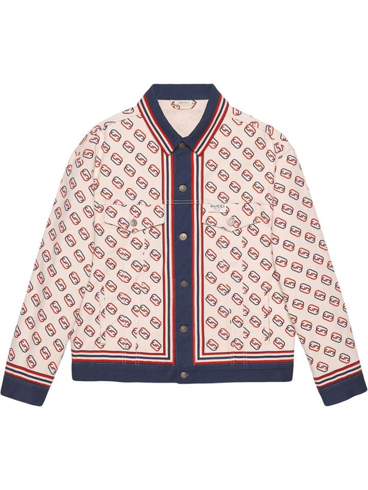 Gucci Printed Cotton Twill Jacket - White