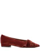 L'autre Chose Studded Cut-out Detail Ballerinas - Brown