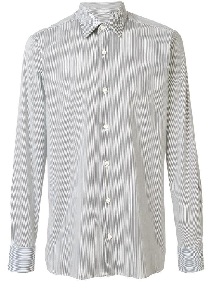 Z Zegna Striped Long-sleeve Shirt - Blue