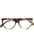 Moschino Eyewear Cat-eye Frame Glasses - 086 Dark Havana