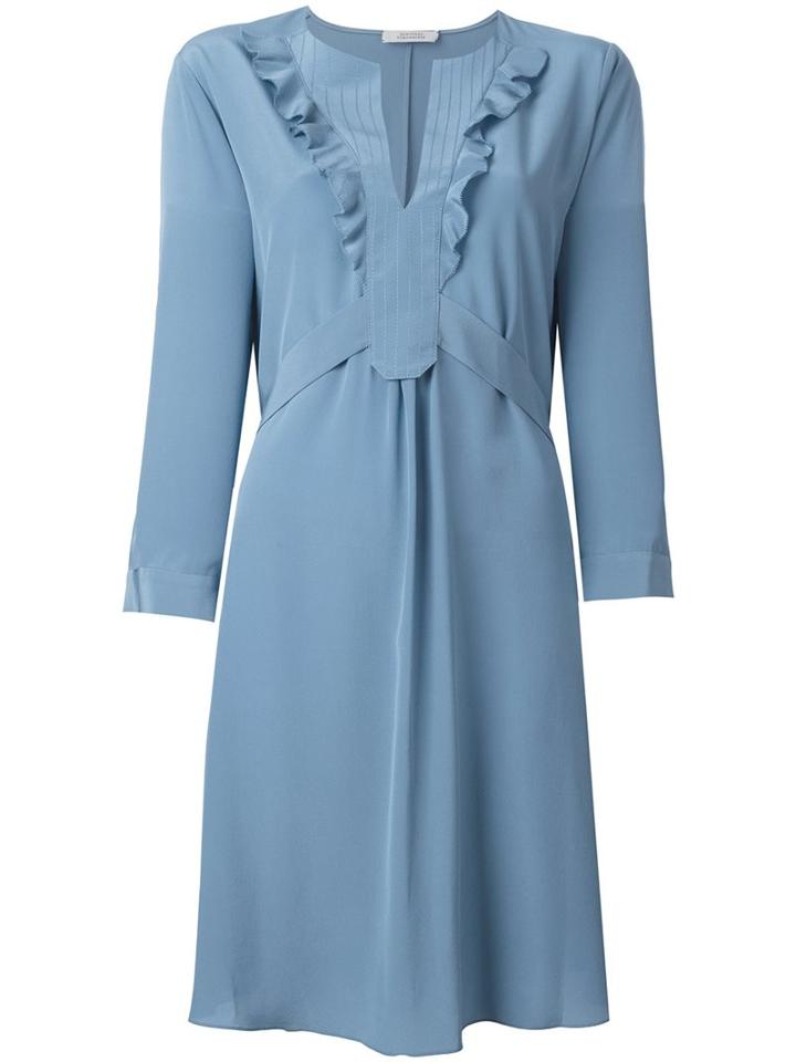 Dorothee Schumacher Tunic Dress, Women's, Size: 2, Blue, Silk