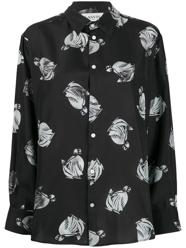 Lanvin Graphic Print Shirt - Black