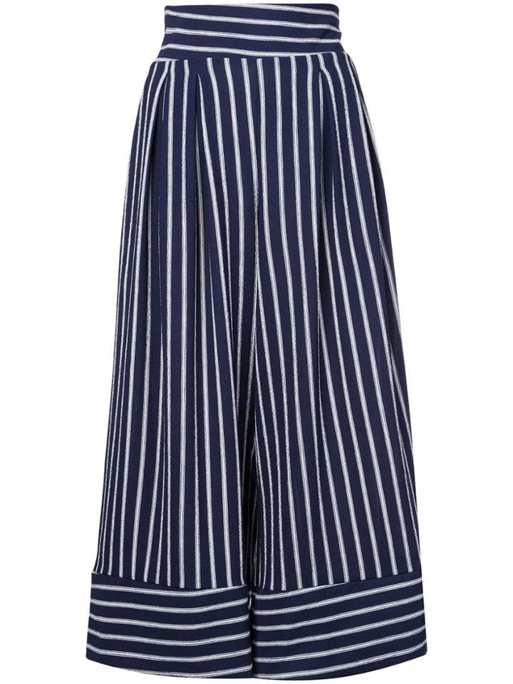 Misa Los Angeles Striped Loose Skirt - Blue
