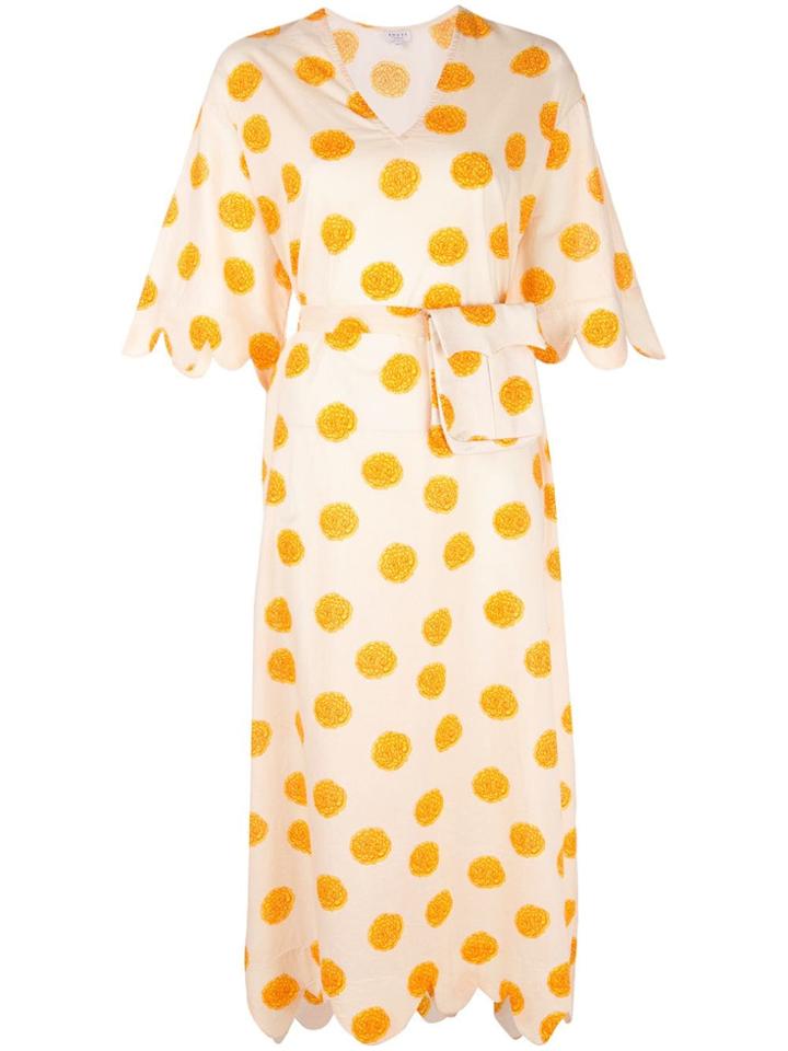 Rhode Resort Polka-dot Midi Dress - Neutrals