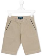 Aston Martin Kids - Long Chino Shorts - Kids - Cotton/spandex/elastane - 10 Yrs, Nude/neutrals