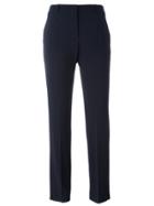 Armani Collezioni Cropped Tailored Trousers - Blue