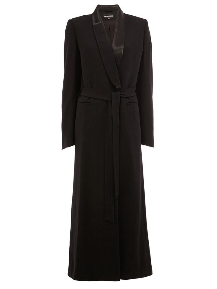 Ann Demeulemeester Shawl Lapel Belted Coat