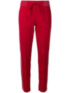 Cambio Side Stripes Slim Fit Trousers - Red