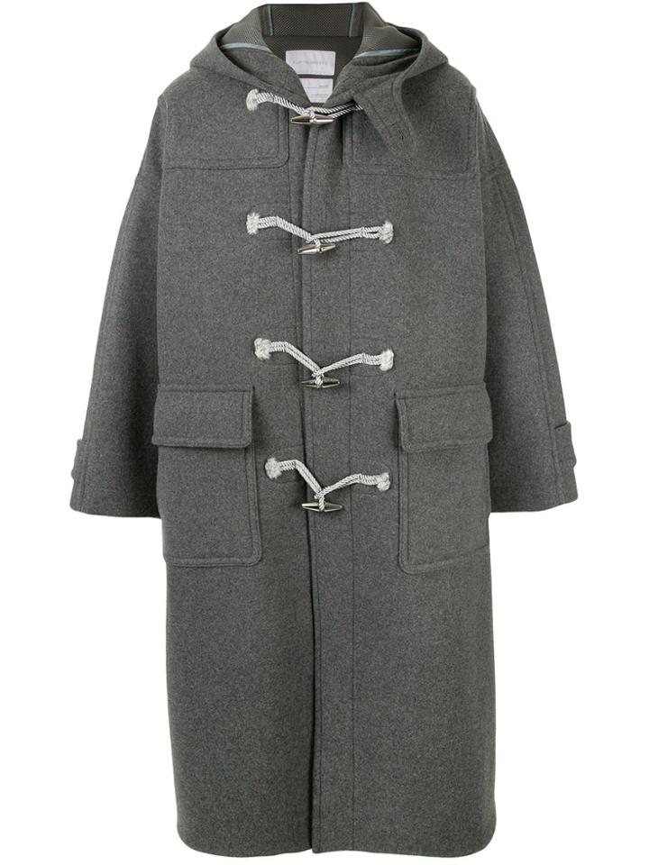 Fumito Ganryu Hooded Toggle Coat - Grey