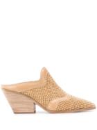 Casadei Woven Design Mules - Neutrals