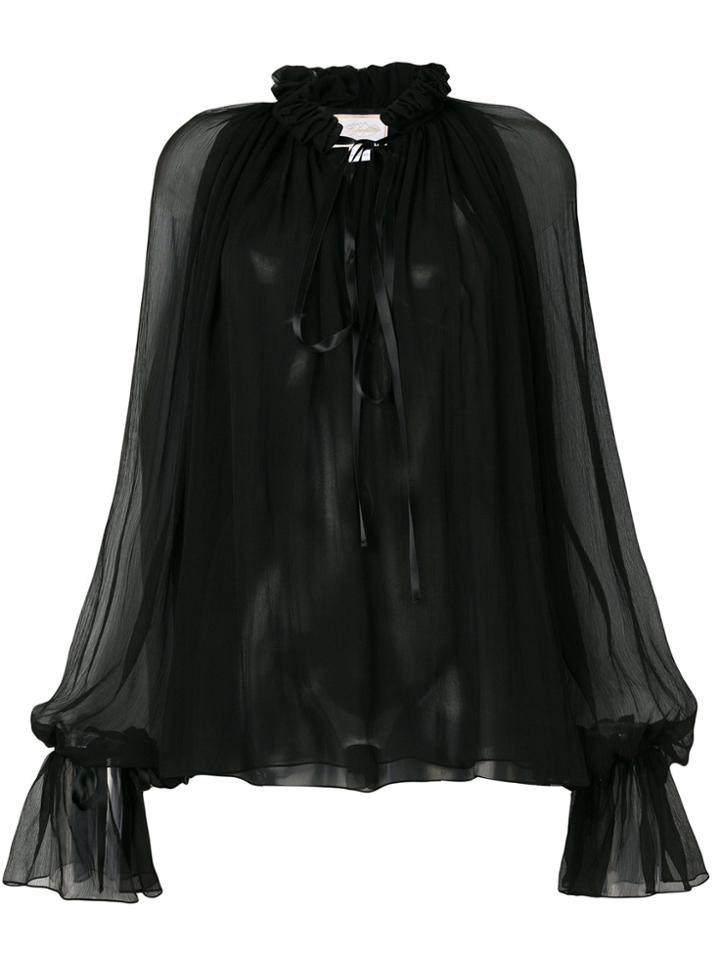 Redemption Loose Raglan Blouse - Black