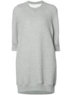 Sacai Sweat Dress, Women's, Size: 2, Grey, Cotton/nylon